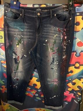 New York & Company SOHO Jeans Relaxed Boyfriend - Dark Blue Denim